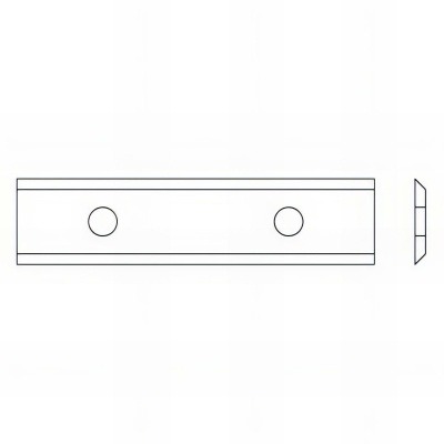 10 plaquettes amovibles carbure 2 coupes 50 x 12 x 1.5 mm HC05