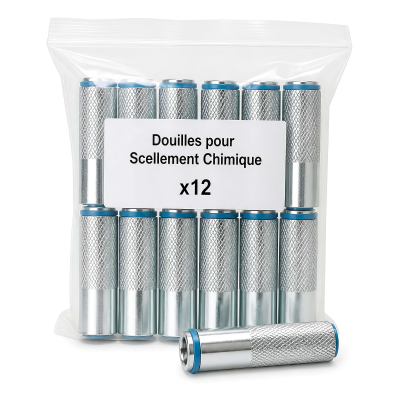 12 douilles pour scellement chimique