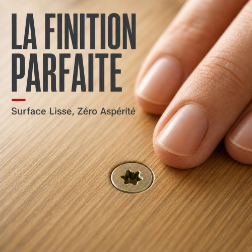 500 vis agglo tête fraisée Torx acier bichromatées (jaune/or) - longueur 20 mm