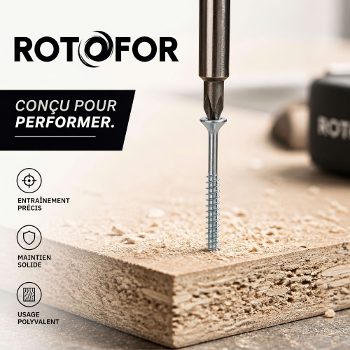250 vis agglo tête fraisée pozidriv Ailette Cutting filetage partiel - Diamètre 5 mm