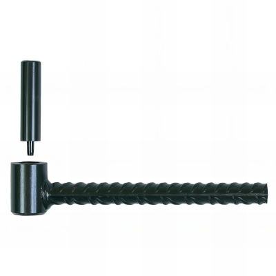 Gond de portail Parpaing - Fer à béton D. 14 x 150 mm - Gonds D. 14 mm - Noir - L'unité