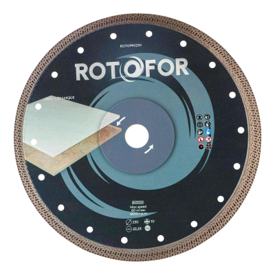 Disque diamant jante croisillons - Coupe fine - Alésage 22,23 mm - Hauteur segment 10 mm
