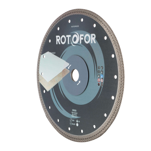 Disque diamant jante croisillons - Coupe fine - Alésage 22,23 mm - Hauteur segment 10 mm