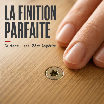 500 vis agglo tête fraisée Torx acier bichromatées (jaune/or) - longueur 16 mm