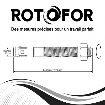 12 Goujon D'Ancrage Mâle Acier Zingué Option 7 - Diamètre 10 mm 2