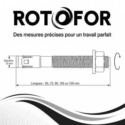 50 Goujon D'Ancrage Mâle Acier Zingué Option 7 - Diamètre 10 2