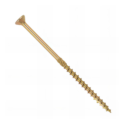 100 Vis bois Torx à tête fraisée plate expert - Acier galvanisé - Diamètre 4mm - anti-fendage - moletage de serrage