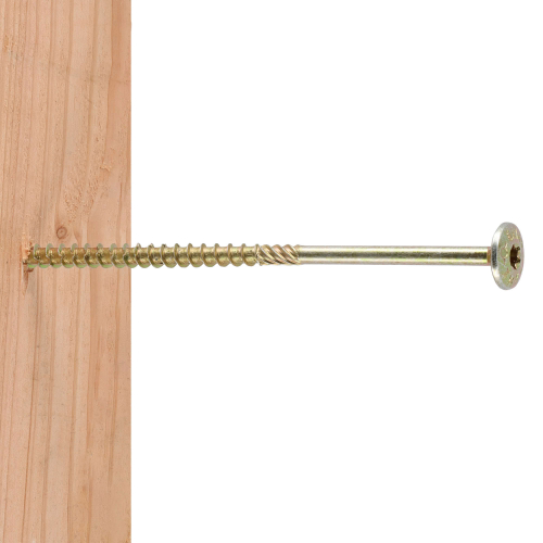 100 Vis bois Torx à tête bombée expert - Acier galvanisée - Diamètre 6mm - anti-fendage - moletage de serrage