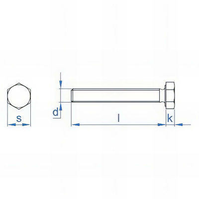 200 vis métriques M8 x 30 mm avec tête hexagonale totalement filetée, Inox A2 2