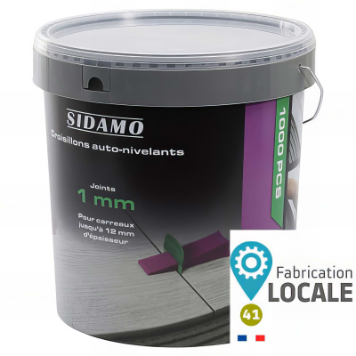 Seau de 1000 croisillons 1 mm auto-nivelants de 3 à 12 mm 2