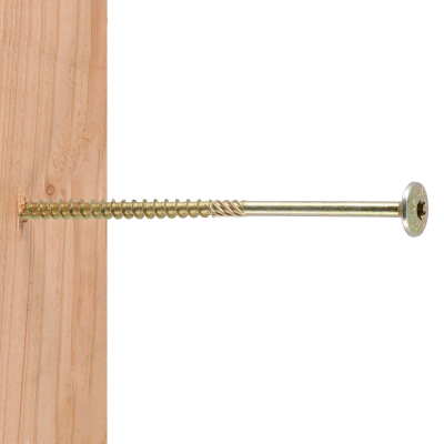 50 Vis bois Torx à tête bombée expert - Acier galvanisée - Diamètre 8 mm - anti-fendage - moletage de serrage