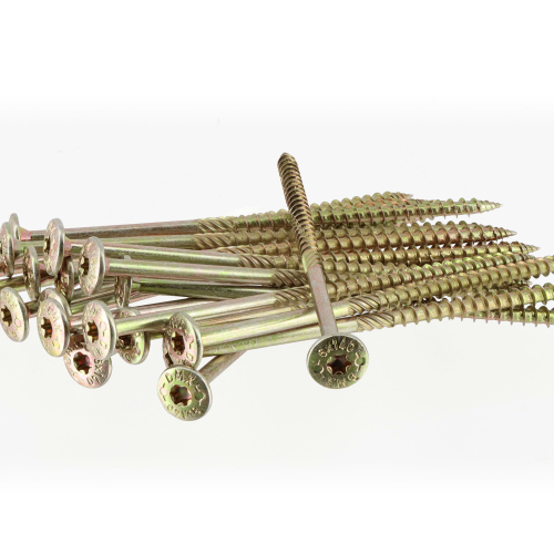 100 Vis bois Torx à tête bombée expert - Acier galvanisée - Diamètre 5 mm - Longueur 120 mm - anti-fendage - moletage de serrage