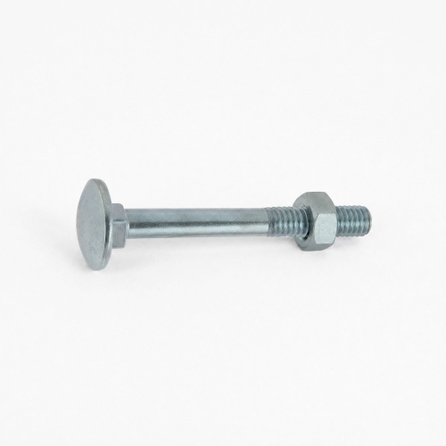 50 Boulons tête ronde collet carré DIN603/555 acier zingués blanc diamètre 12,0 mm
