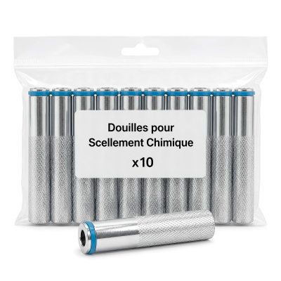 10 douilles pour scellement chimique