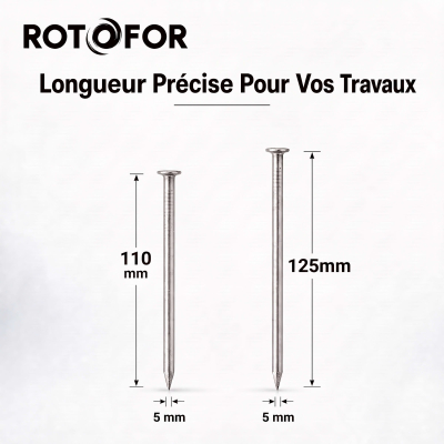 Pointes/clous tête plate ordinaire - diamètre 5 mm - 5kg 2