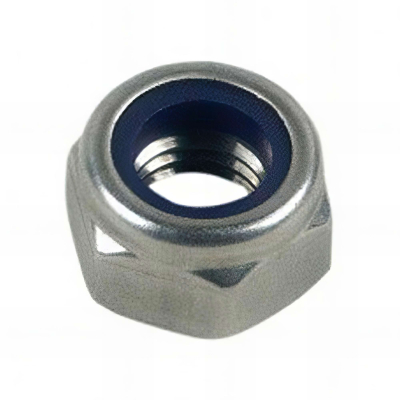 Ecrou frein indesserrable bague nylon M14 mm Zingué - Boite de 50 pcs