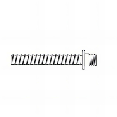 100 pattes à vis métaux avec collerette, zingué blanc - M7 x 150 mm - M5 x 70 mm 2