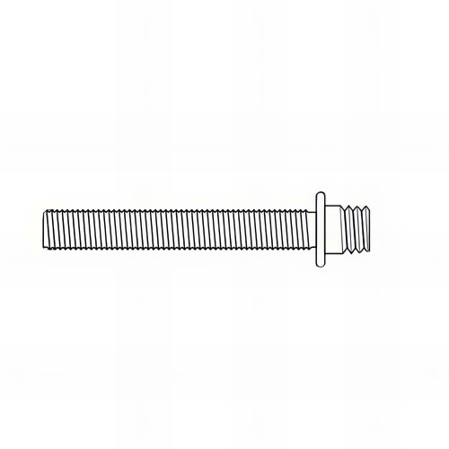 100 pattes à vis métaux avec collerette, zingué blanc - M7 x 150 mm - M5 x 70 mm