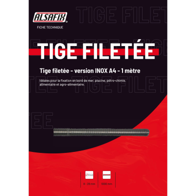 Tige Filetée INOX A4 x Lt. 1000 mm - Alsafix 2