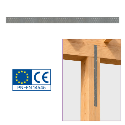 10 Plaques d'assemblage perforées - Connecteurs bois - Acier galvanisé - 1200x60 mm - Epaisseur 2 mm - Fabrication européenne