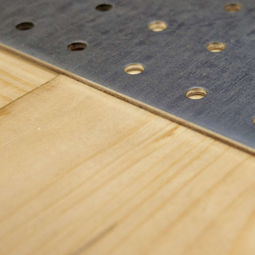 10 Plaques d'assemblage perforées - Connecteurs bois - Acier galvanisé - 1200x60 mm - Epaisseur 2 mm - Fabrication européenne