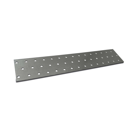 20 plaques d'assemblage perforées - Connecteurs bois - Acier galvanisé - 300x60 mm - Epaisseur 2 mm - Fabrication européenne