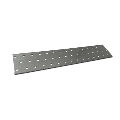20 plaques d'assemblage perforées - Connecteurs bois - Acier galvanisé - 300x60 mm - Epaisseur 2 mm - Fabrication européenne