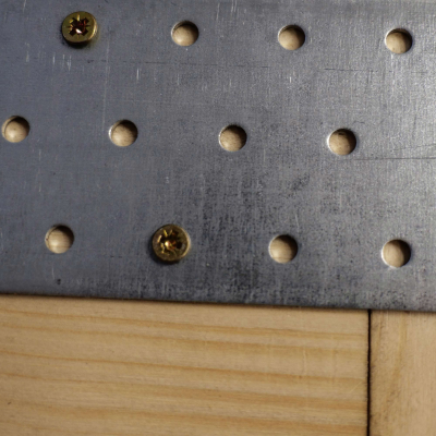 20 plaques d'assemblage perforées - Connecteurs bois - Acier galvanisé - 300x60 mm - Epaisseur 2 mm - Fabrication européenne