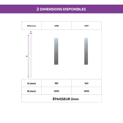 Plaque d'assemblage perforée - Connecteur bois - Acier galvanisé - Longueur 1200mm - Ép 2mm - Fabrication européenne
