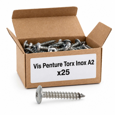 25 Vis Penture Torx Inox A2 7.0 X 70 mm