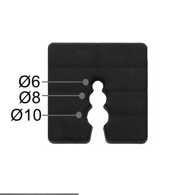 50 cales plastiques noir - épaisseur 10 mm