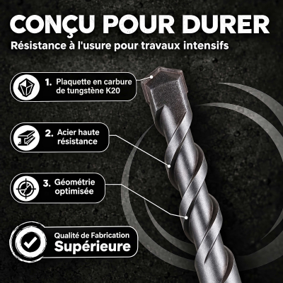 Foret béton - Longueur 160 mm - SDS+ Bull
