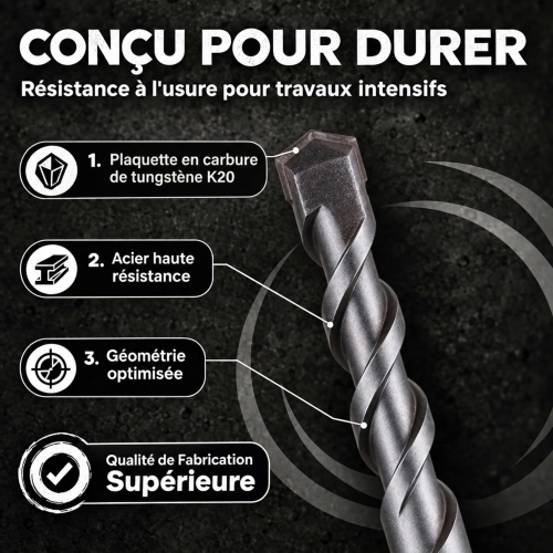 Foret Béton SDS+ Bull - Longueur 600 mm