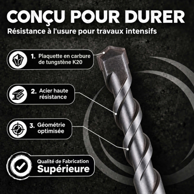 Foret Béton SDS+ Bull - Longueur 600 mm