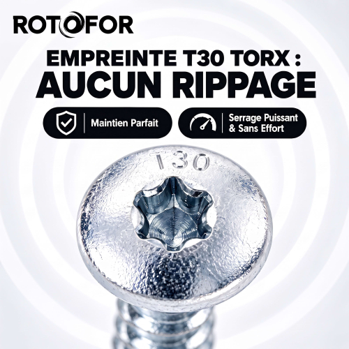 20 Vis Penture Autoperceuse acier zingués blanc 6.3 X 50.8