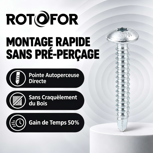 20 Vis Penture Autoperceuse acier zingués blanc 6.3 X 50.8