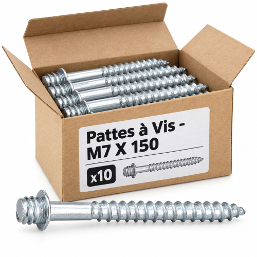 10 Pattes à Vis - diamètre 7 mm