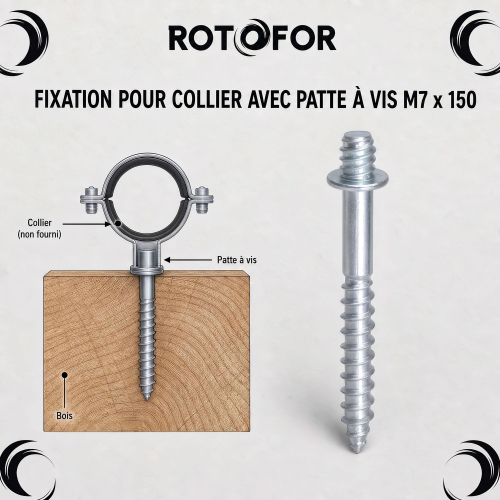 10 Pattes à Vis - diamètre 7 mm