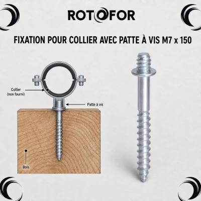 10 Pattes à Vis - diamètre 7 mm