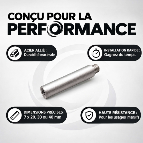 Lot de 10 Rallonges Collier Sanitaire - Diamètre 7 mm