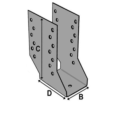 Sabot cantilever (P x l x H x ép) 80 x 76 x 182 x 2,0 mm - AL-SC076182 - Alsafix