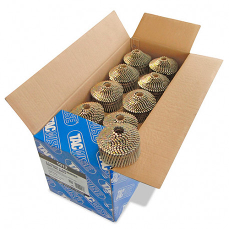 Boîte de 14 400 clous à tête ronde, annelés galvanisés en rouleau D. 2,1 x 50 mm - Tacwise - 1012