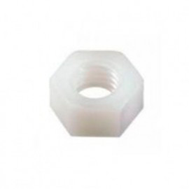 Ecrou hexagonal M3 mm HU Polyamide naturel - Boite de 200 pcs - Fixtout EHU03NY