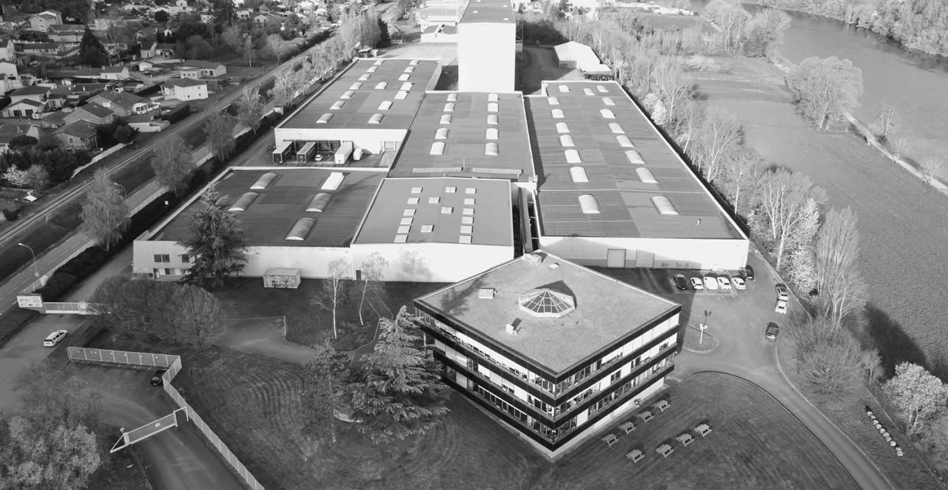 Vue aérienne des locaux Fixtout à Aurec-sur-Loire
